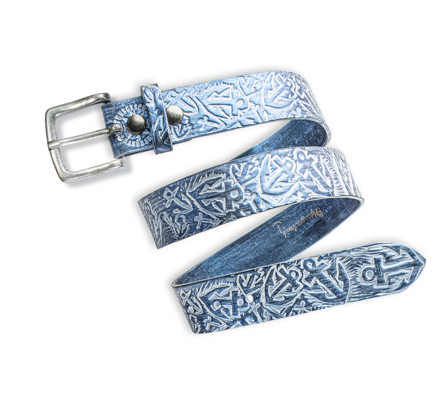 Anchor belt shimmering blue - from Neptunsgems